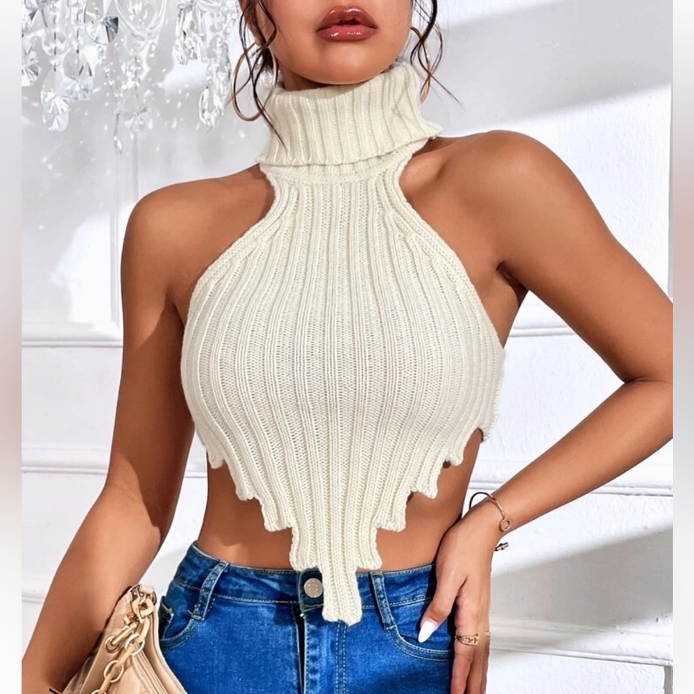 SHEIN Asymmetrical Knit Top
